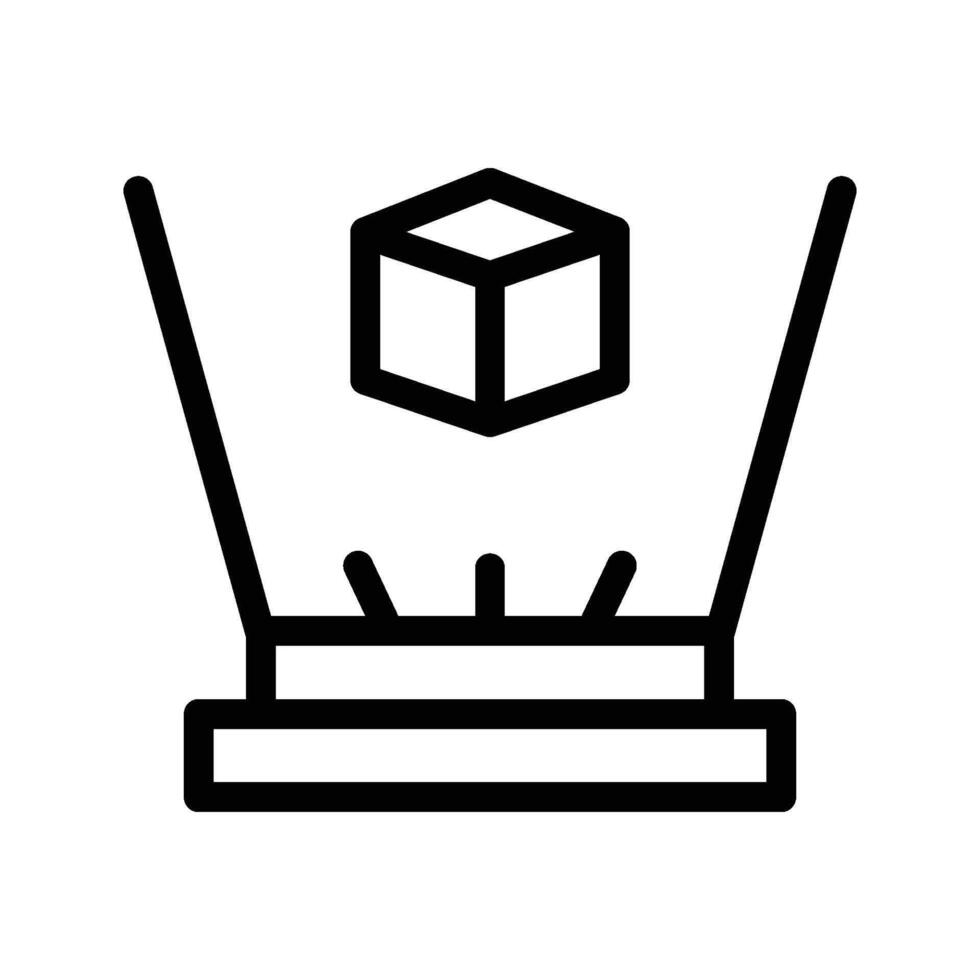 Hologram Display icon line vector