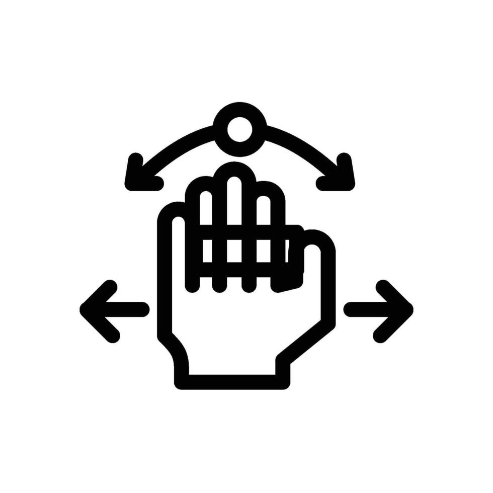 Gesture Control icon line vector