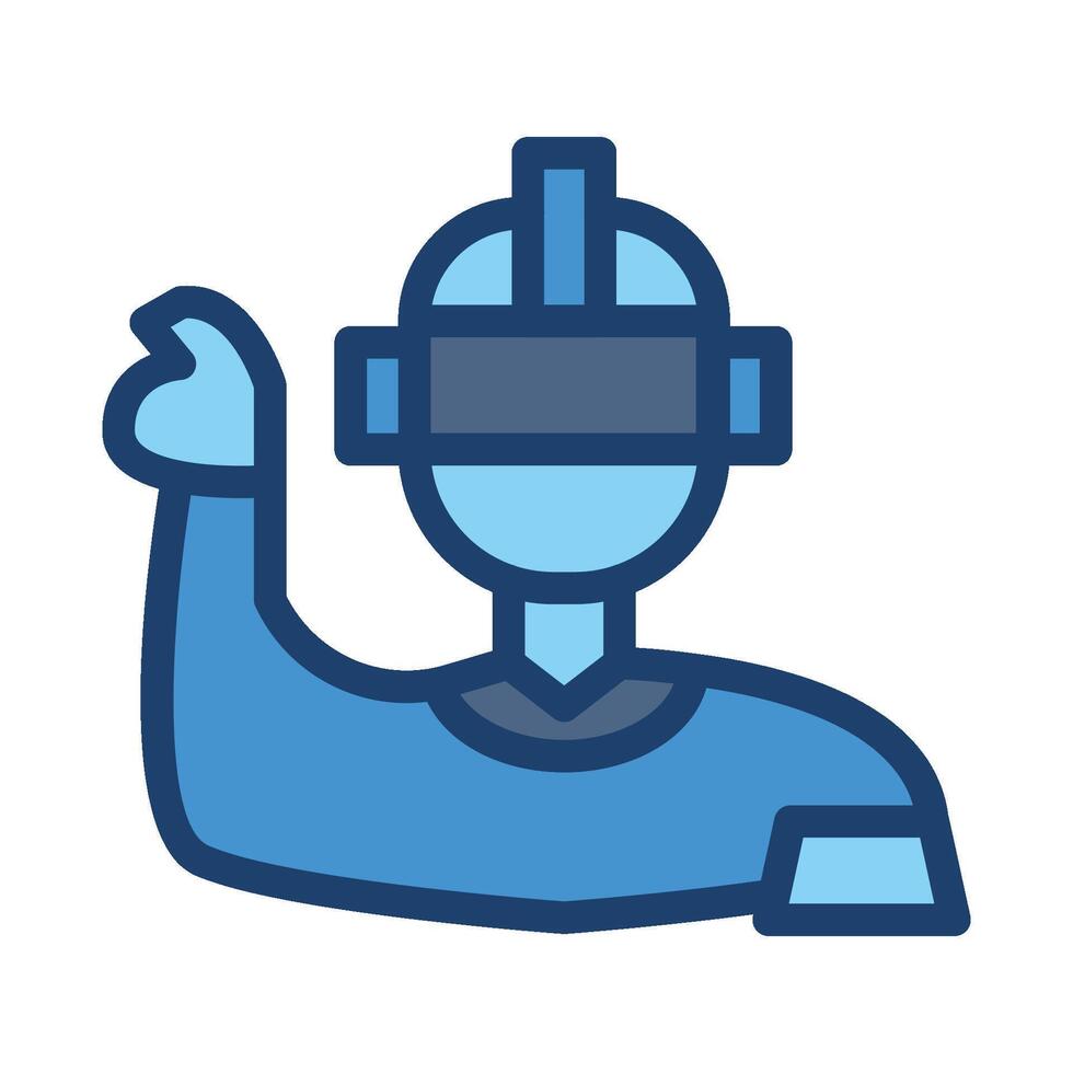 Virtual Projection icon filled line vector