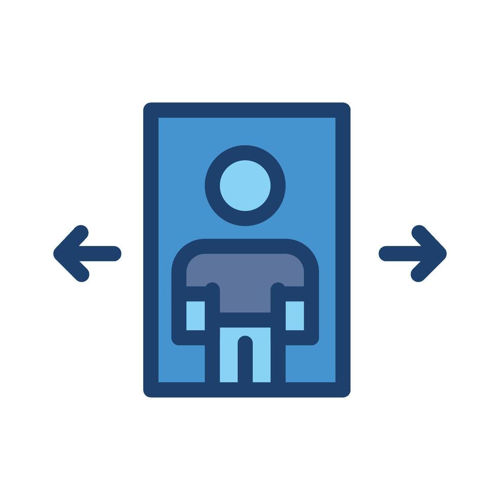 Virtual Try On icon filled line vector