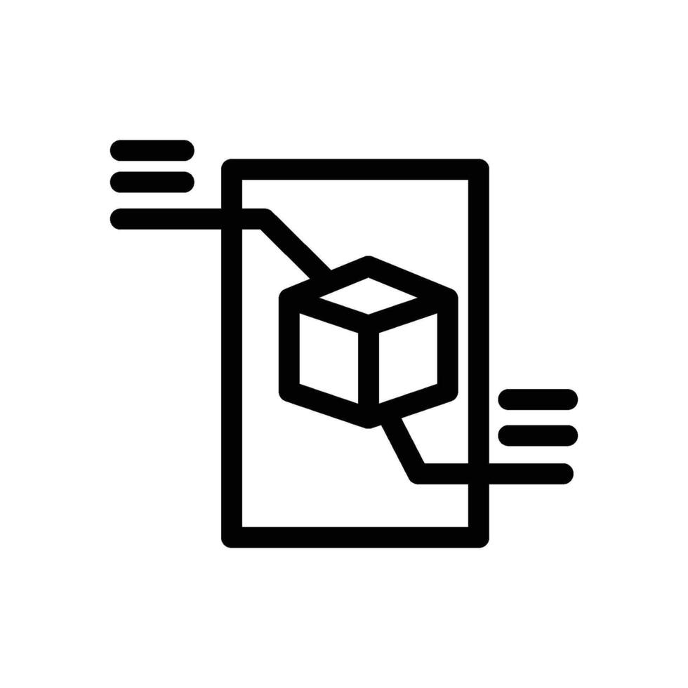 AR Description icon line vector