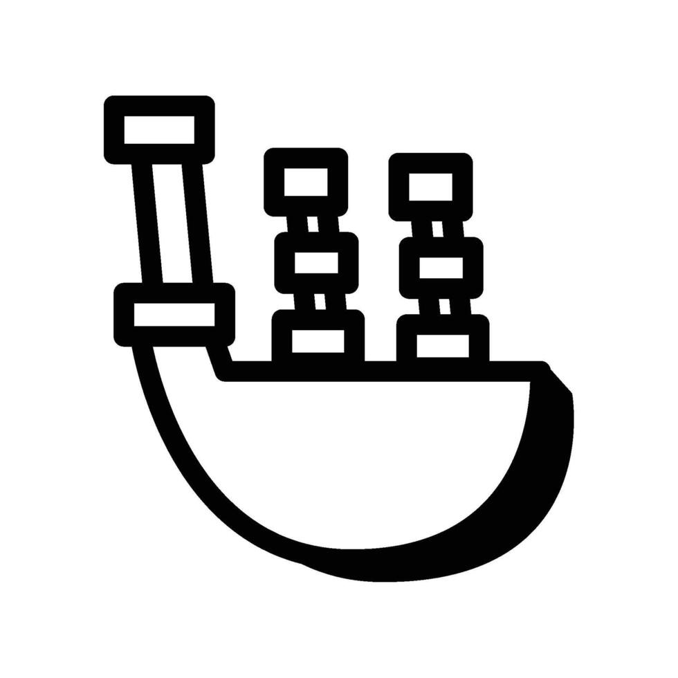 bagpipes icon line vector