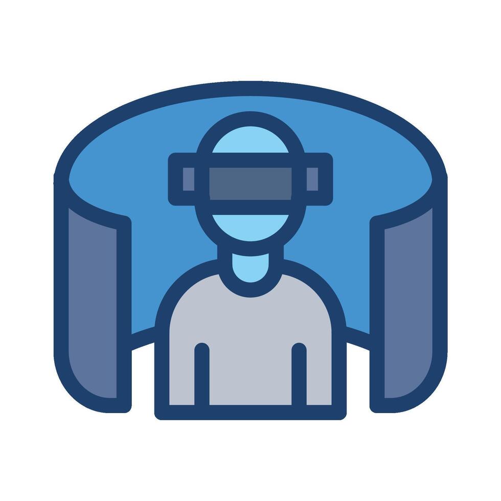 Virtual Environment icon filled line vector