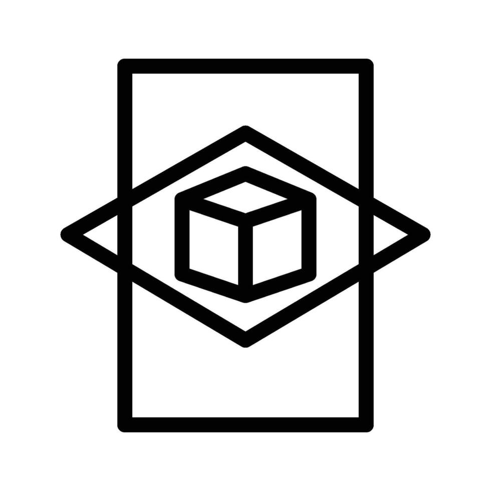 Real Time AR icon line vector
