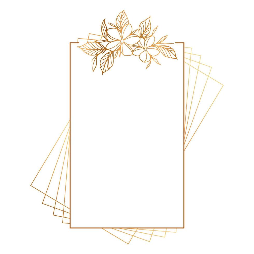 A blank card with flowers on it vector