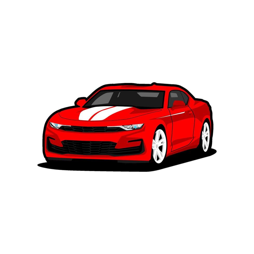 modern super sports red car vector