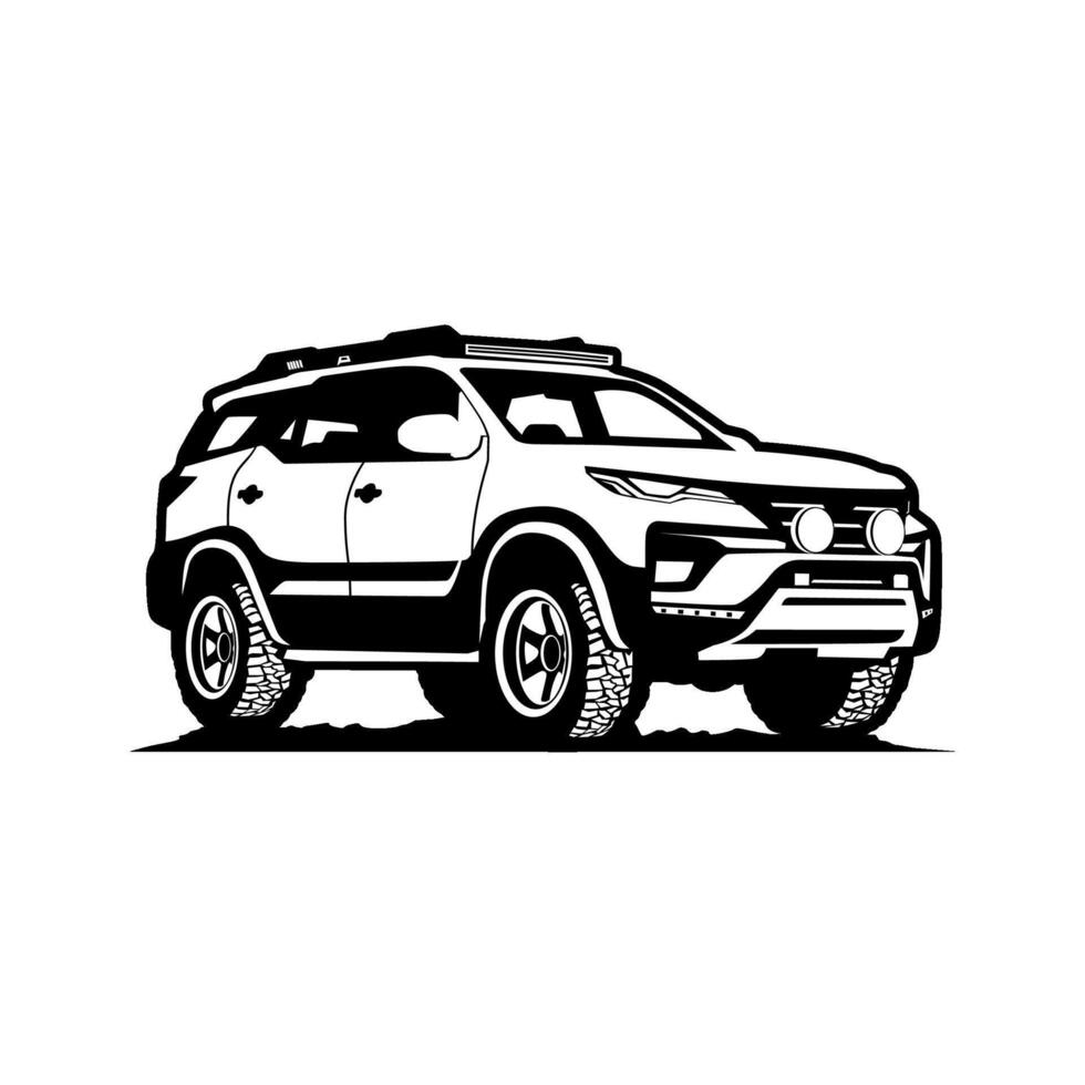 suv 4x4 car adventure silhouette vector