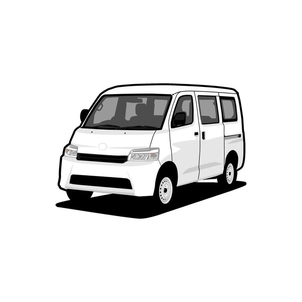 van MPV car illustration vector