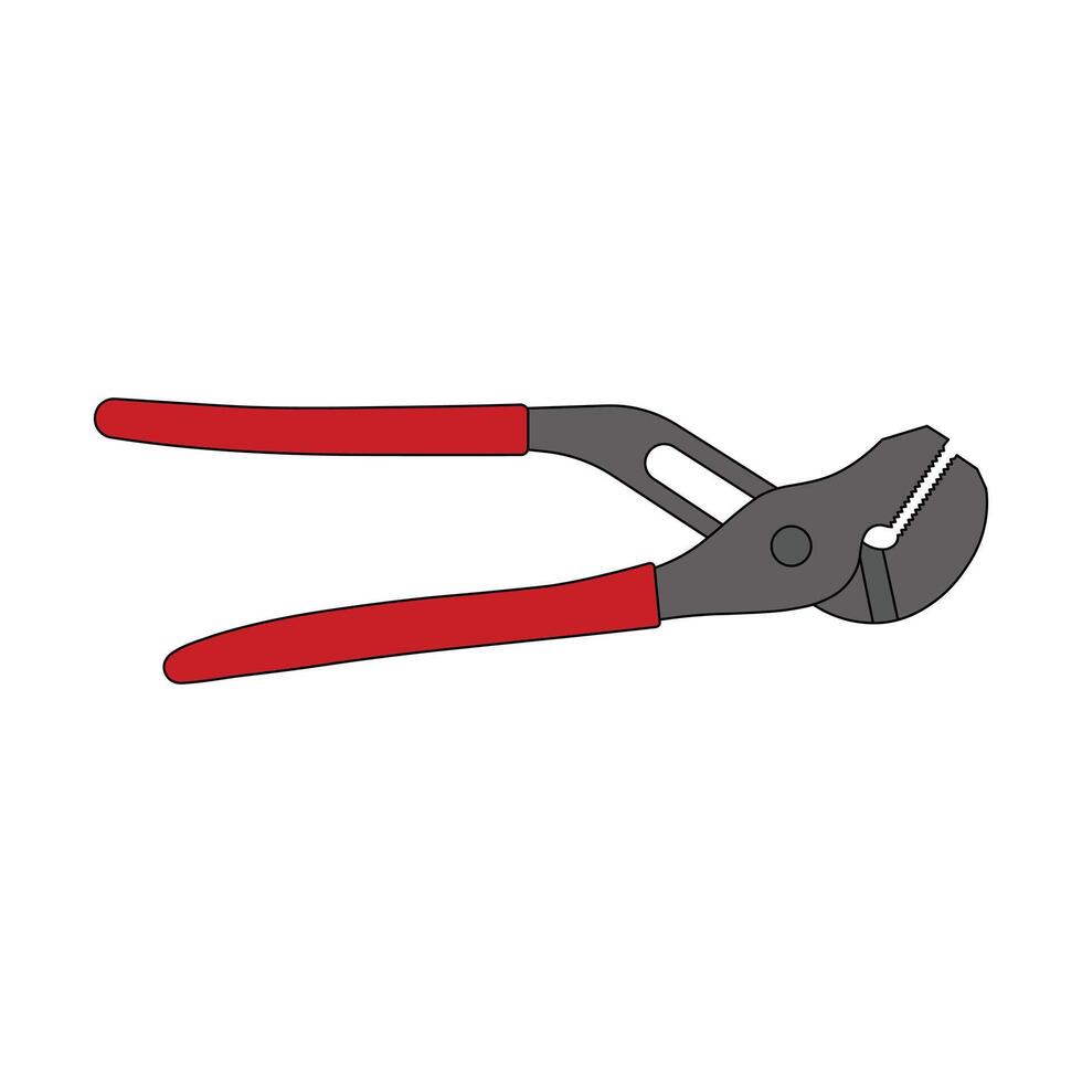 kids drawing illustration adjustable pliers cartoon isolated vector