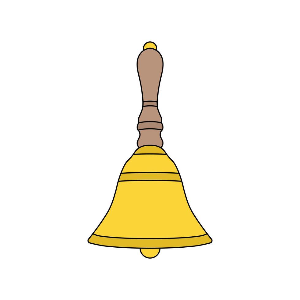 kids drawing illustration bell handle cartoon isolated vector