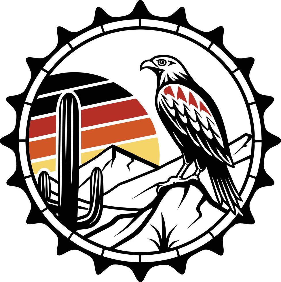 The logo for the native american tribe vector