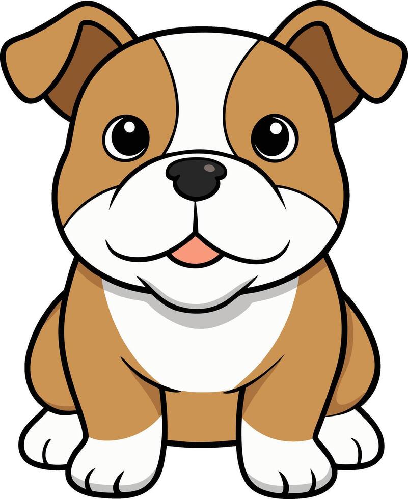 A cartoon dog sitting down with its mouth open vector