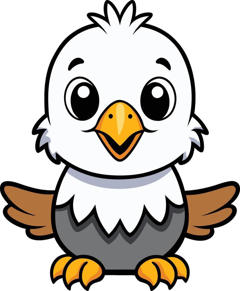 Cartoon bald eagle vector