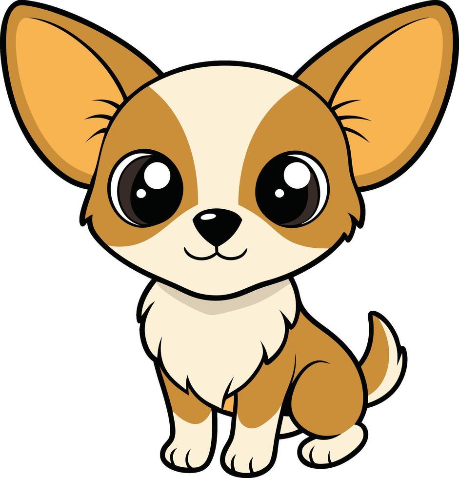 A cartoon dog with big eyes and a big nose vector