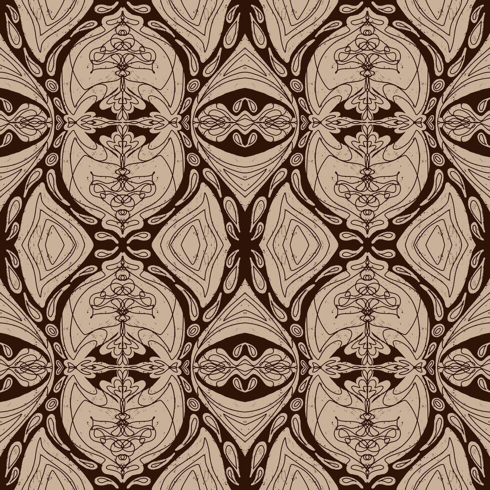 a brown and beige background with ornate designs vector