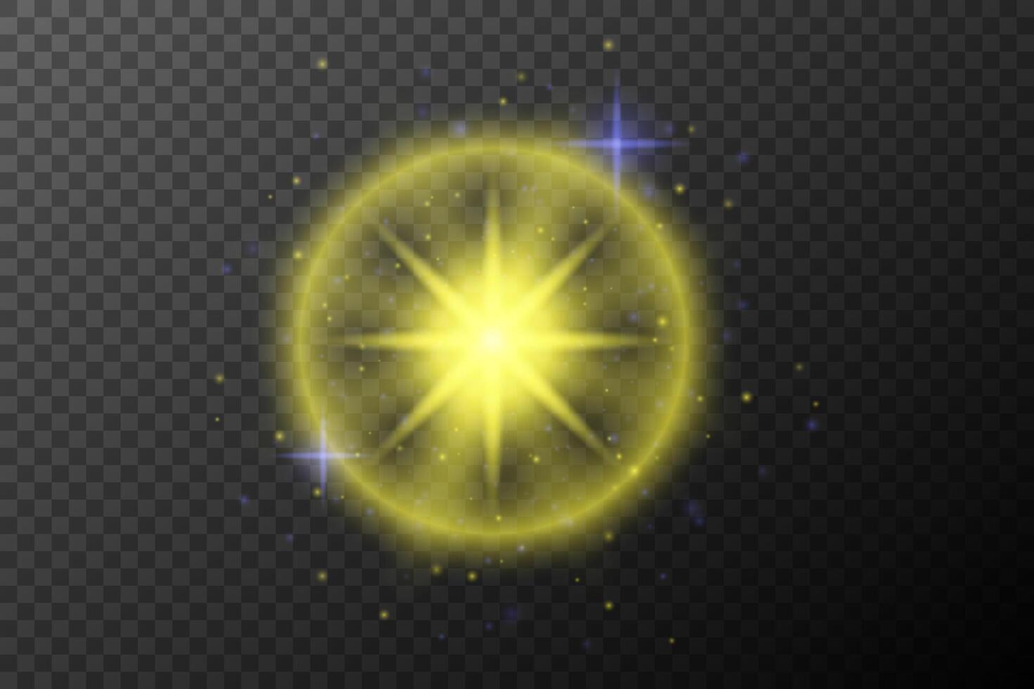 a glowing yellow star vector