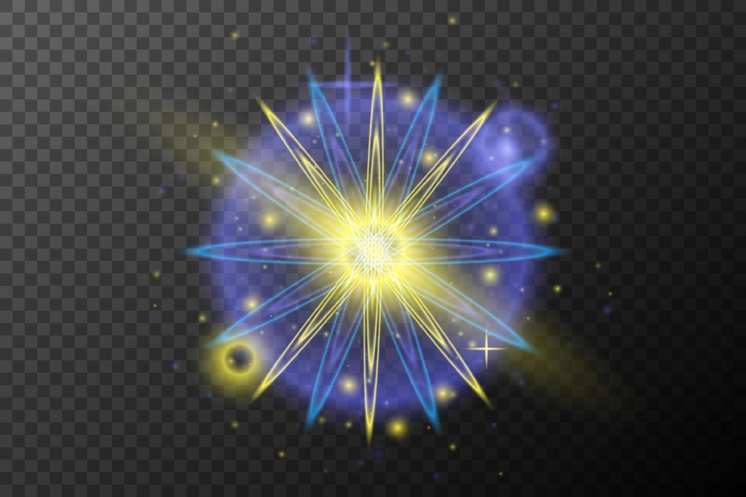 a glowing blue starburst vector