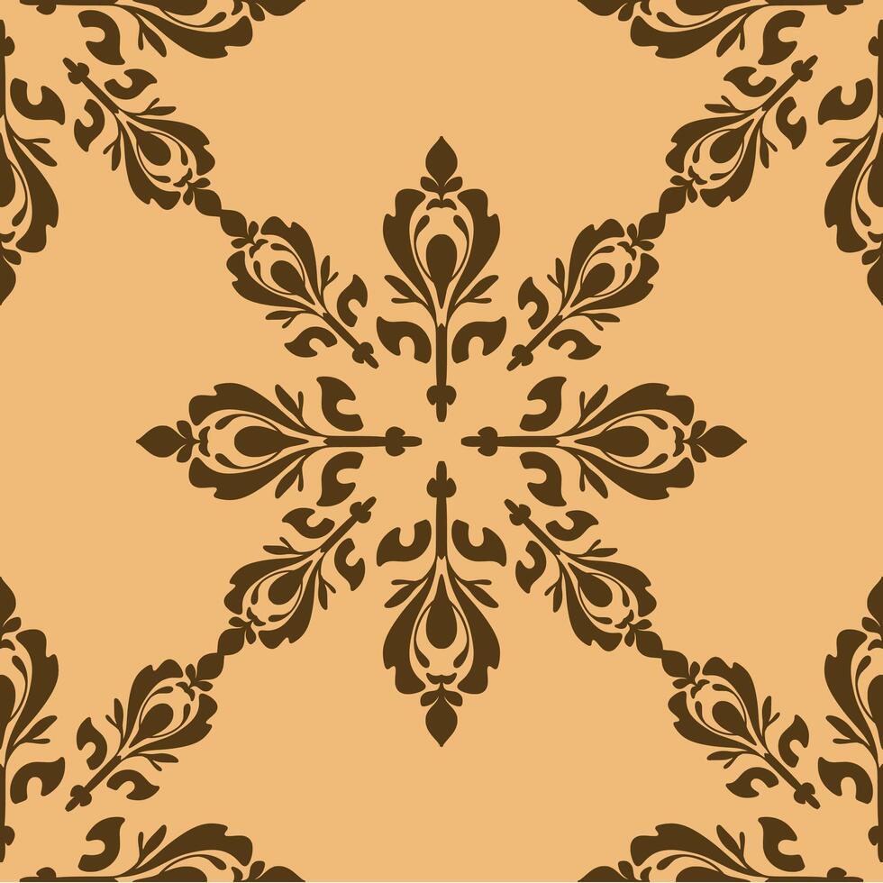 Oriental pattern with damask, arabesque and floral elements. Seamless abstract background. Repeated designs for wallpaper, branding, web design, invitations, blankets. vector