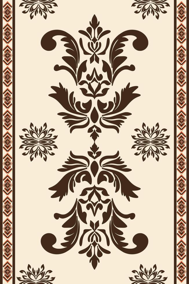 Seamless pattern with decorative elements. Illustration. classic damask seamless pattern, illustration for elegant textile design. vector