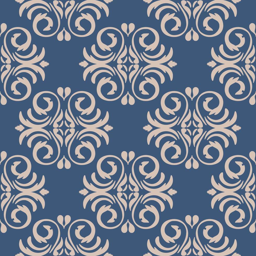 Damask seamless pattern. Fine traditional ornament with oriental elements. Repeated designs for wallpaper, branding, web design, invitations, blankets, bedspreads. vector