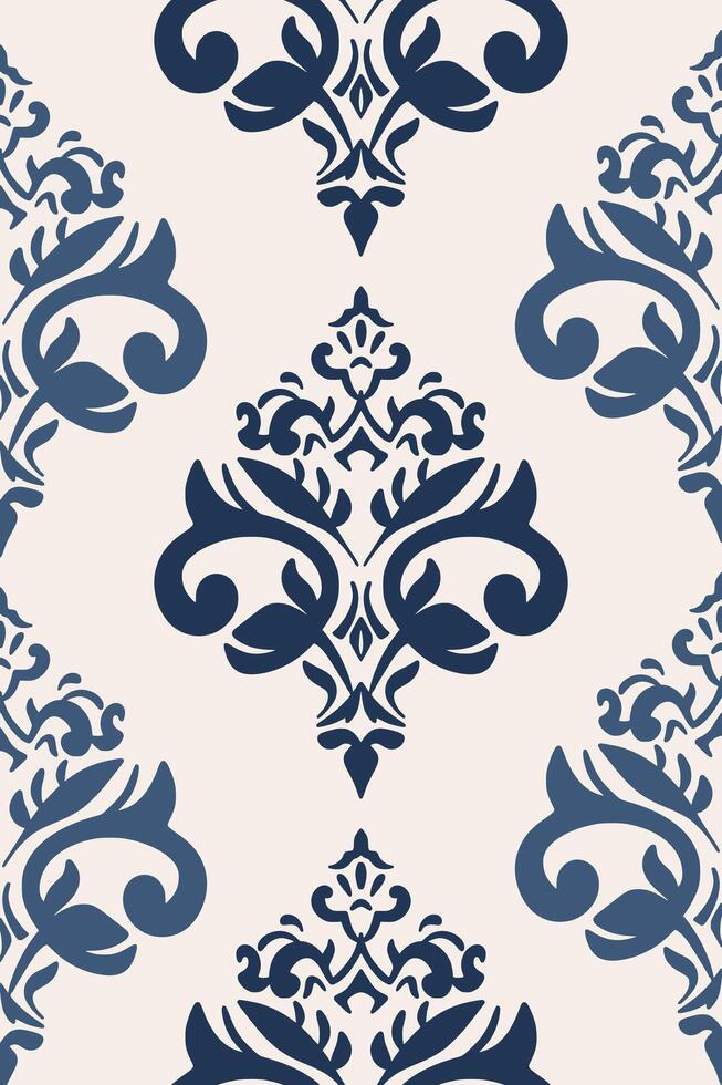 damask seamless pattern. Elegant luxury texture for wallpapers, backgrounds. Repeated designs for wallpaper, branding, web design, invitations, blankets, bedspreads. vector