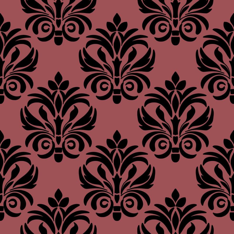 Damask seamless pattern. Fine traditional ornament with oriental elements. Repeated designs for wallpaper, branding, web design, invitations, blankets, bedspreads. vector