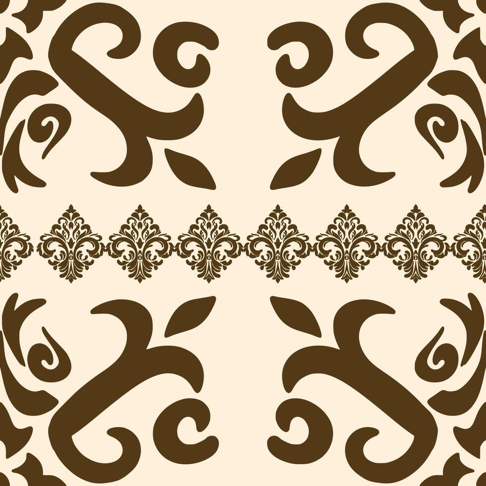 Seamless damask pattern. Repeated designs for wallpaper, branding, web design, invitations, blankets, bedspreads. vector