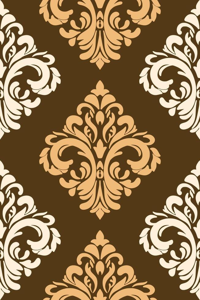 Damask seamless pattern element. Illustration. Repeated designs for wallpaper, branding, web design, invitations, blankets, bedspreads. vector
