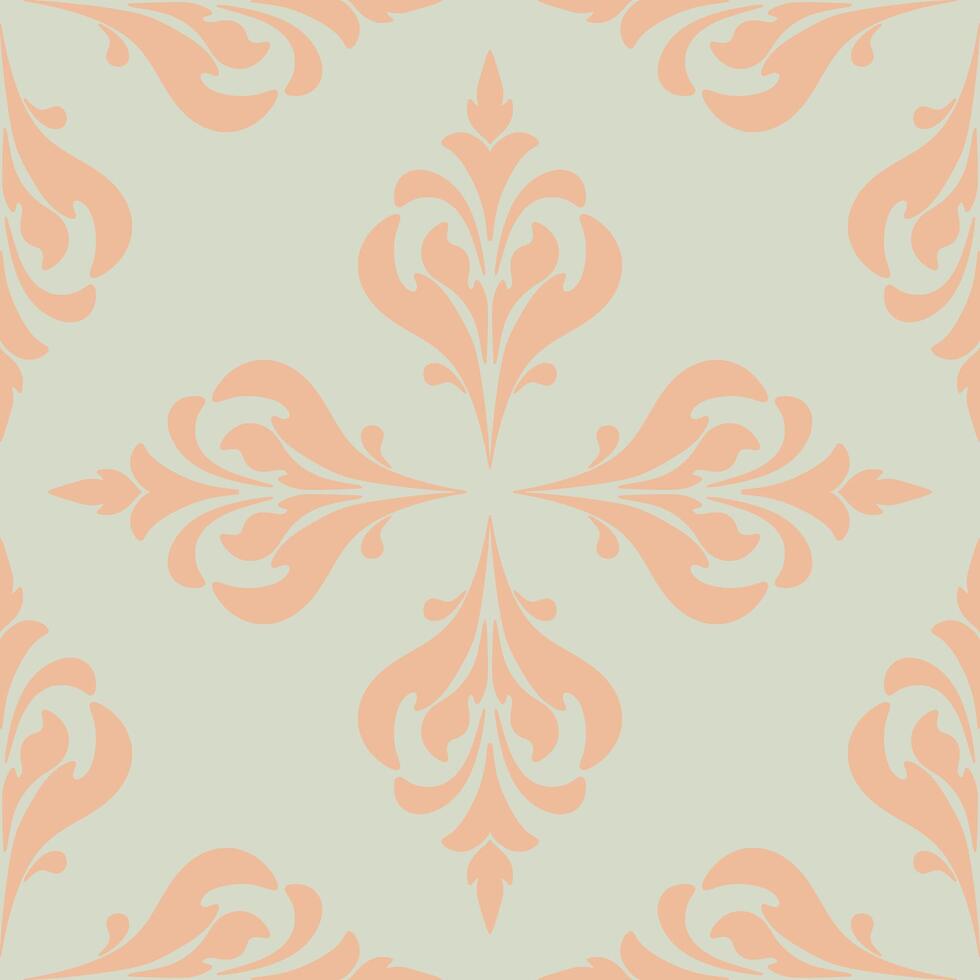 Oriental pattern with damask, arabesque and floral elements. Seamless abstract background. Repeated designs for wallpaper, branding, web design, invitations, blankets. vector