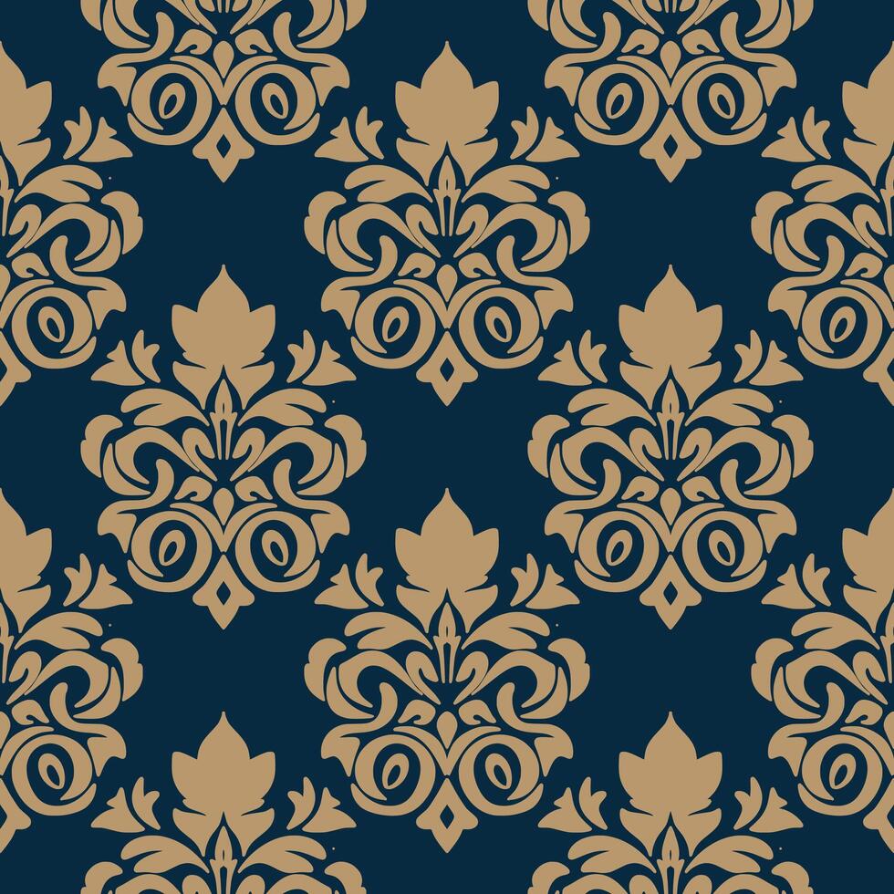 classic Damask seamless pattern. Fine traditional ornament with oriental elements. illustration for elegant textile design. vector