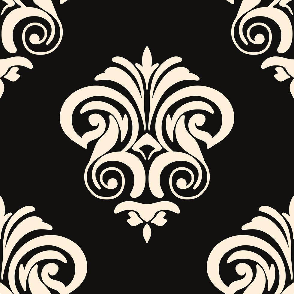 damask seamless pattern element. Elegant luxury texture for wallpapers, backgrounds. Repeated designs for wallpaper, branding, web design, invitations, blankets, bedspreads. vector