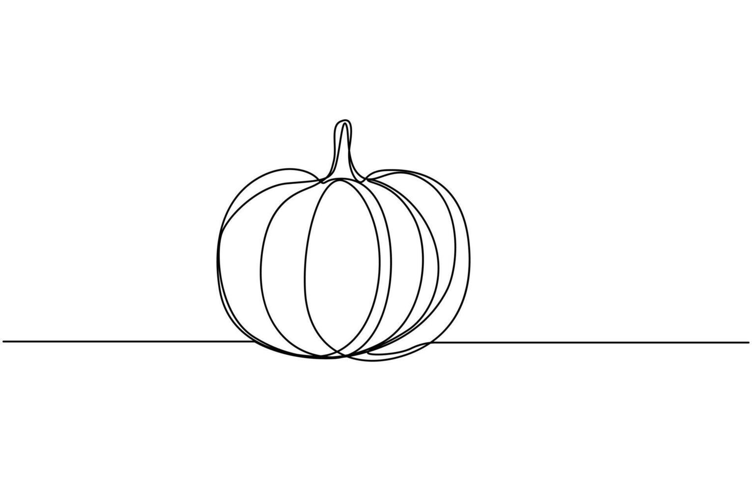 Continuous one line drawing Halloween pumpkin Jack o Lantern illustration Halloween concept line art outline silhouette vector