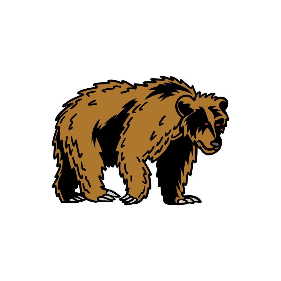 illustration graphic bear for design, template, elemen, illustration, etc vector