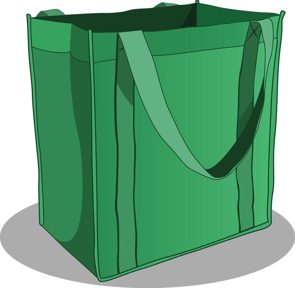 Grocery bag isolated on white background realistic illustration vector