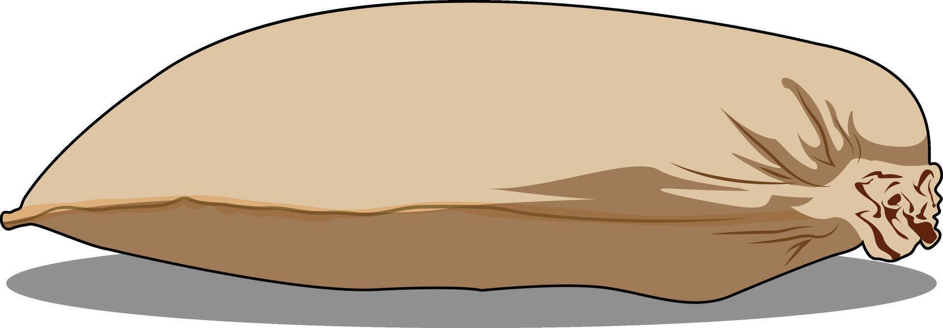 Sack of rice isolated on white background illustration vector