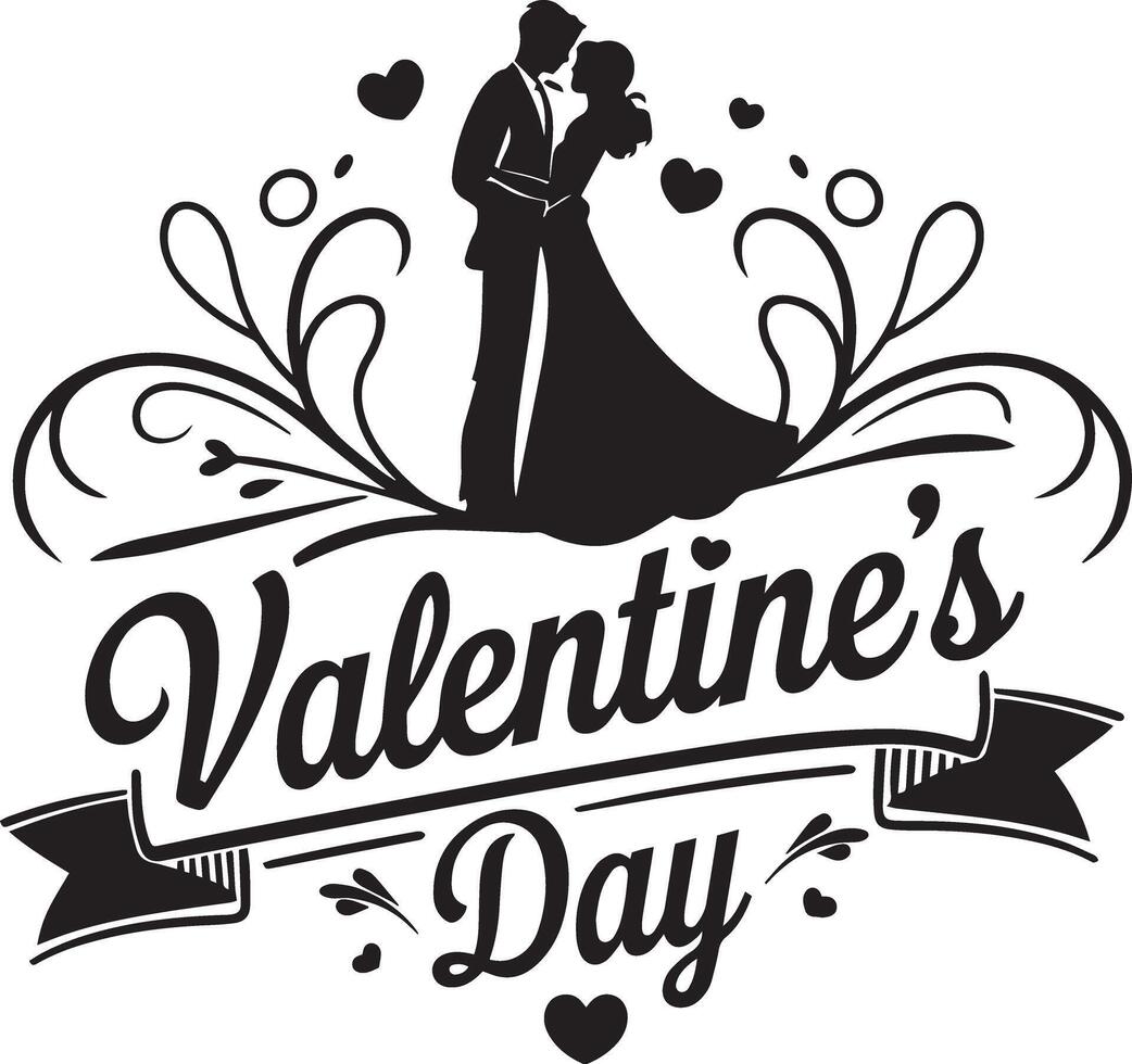 Together Forever Silhouettes vector