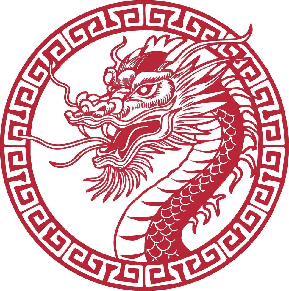 Red Dragon Emblem vector