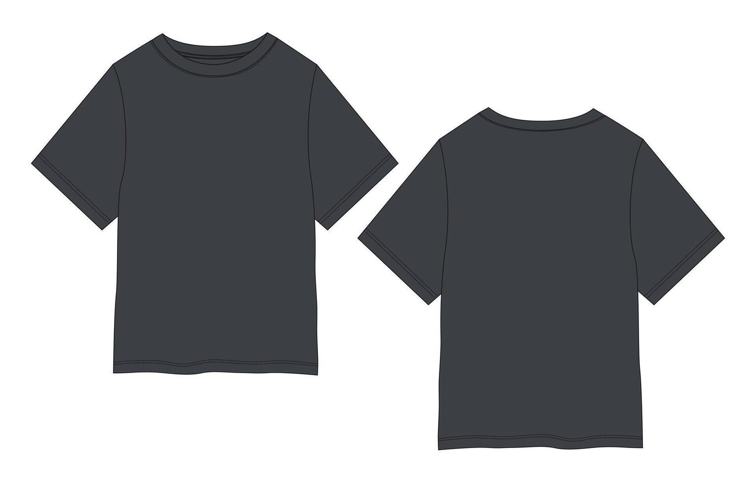 Two black t - shirts on a white background vector