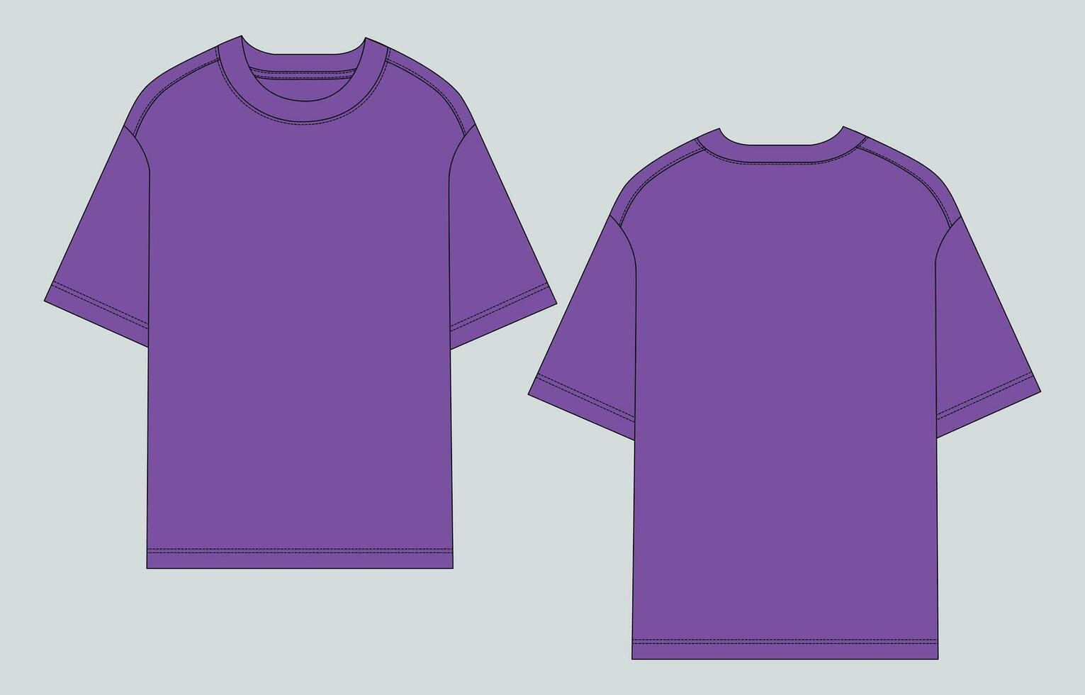 Two purple t - shirts on a gray background vector
