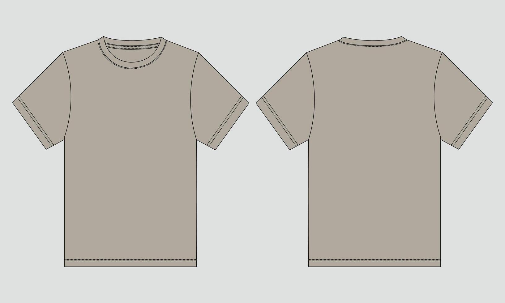A t - shirt template with two sides vector