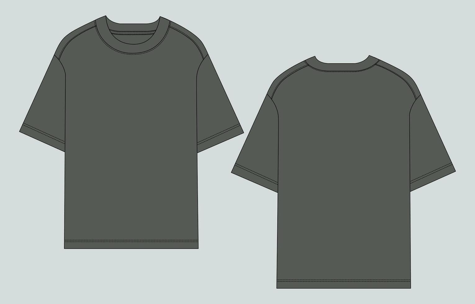Two gray t - shirts on a gray background vector