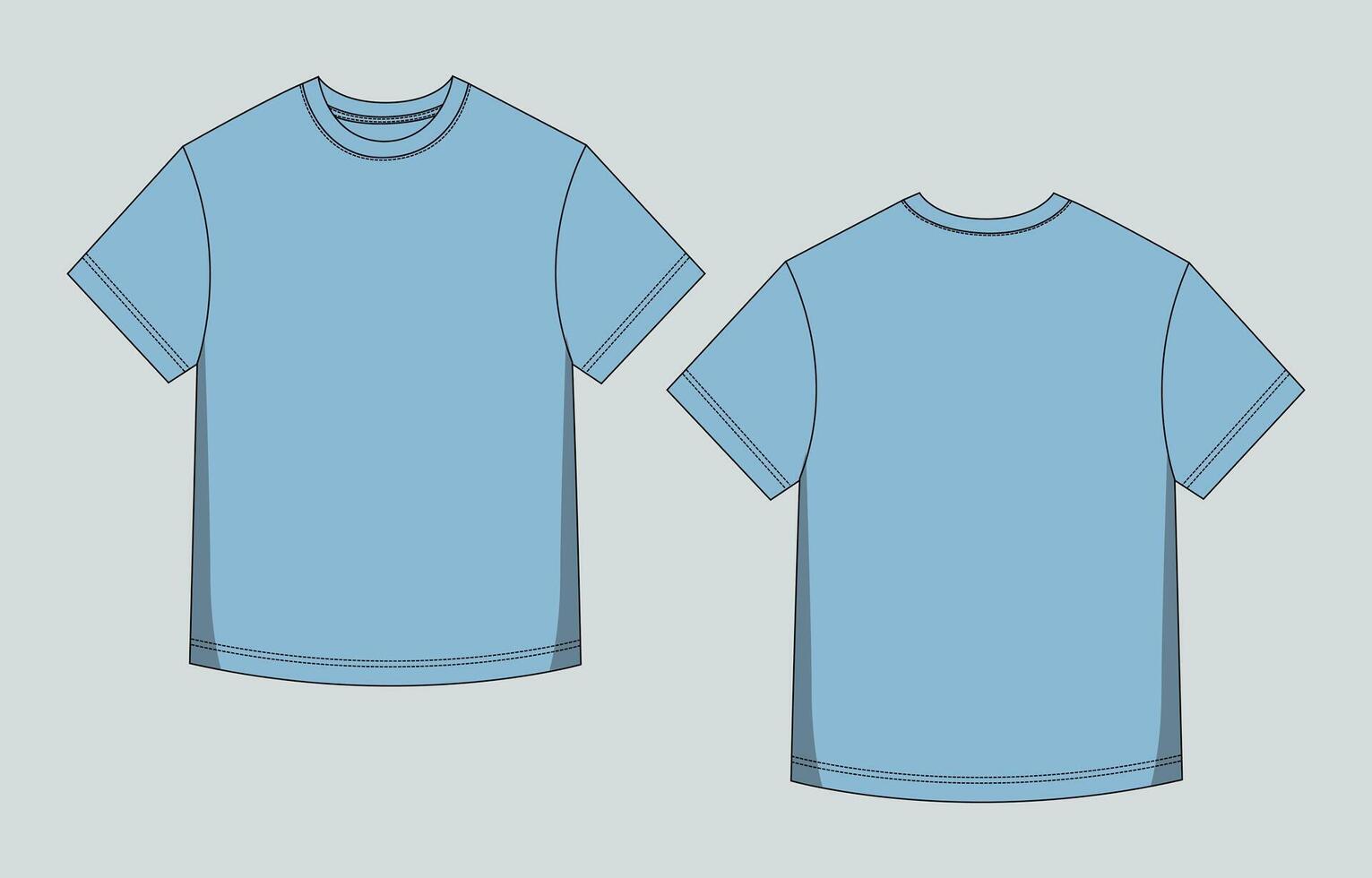 A blue t - shirt template vector