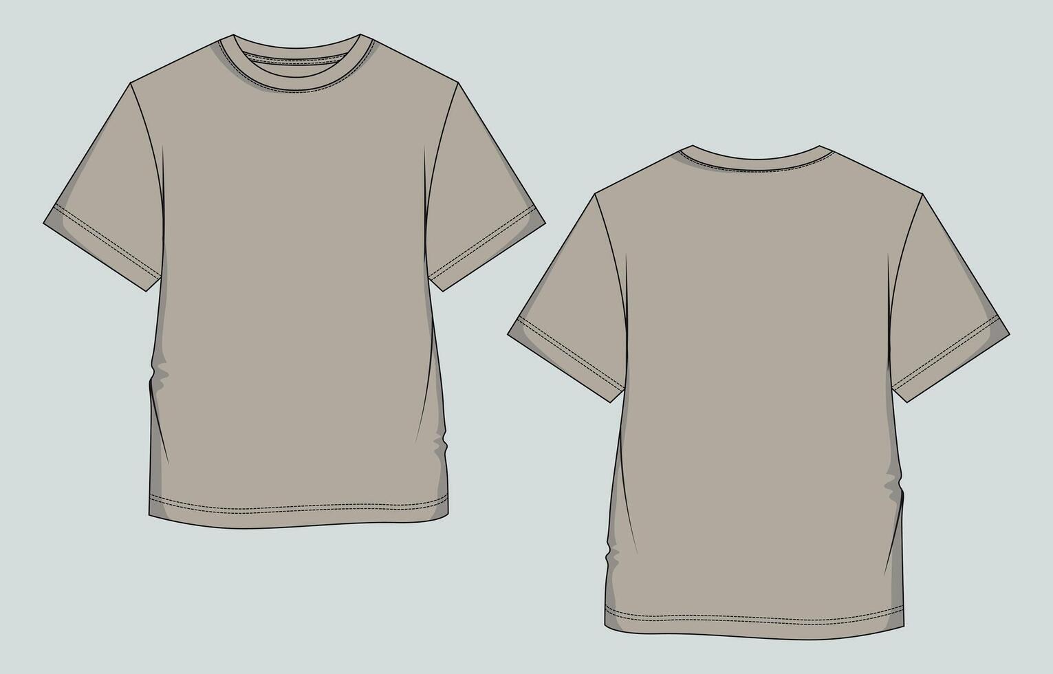 Two t - shirts, one is gray and the other is light gray vector