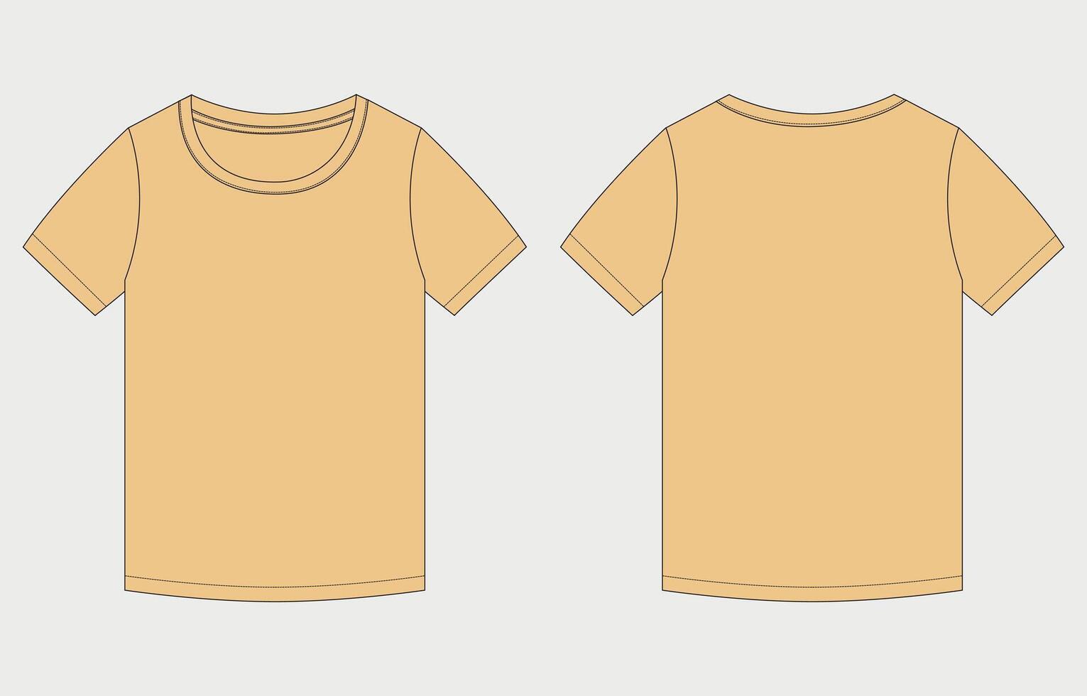 A yellow t - shirt template vector