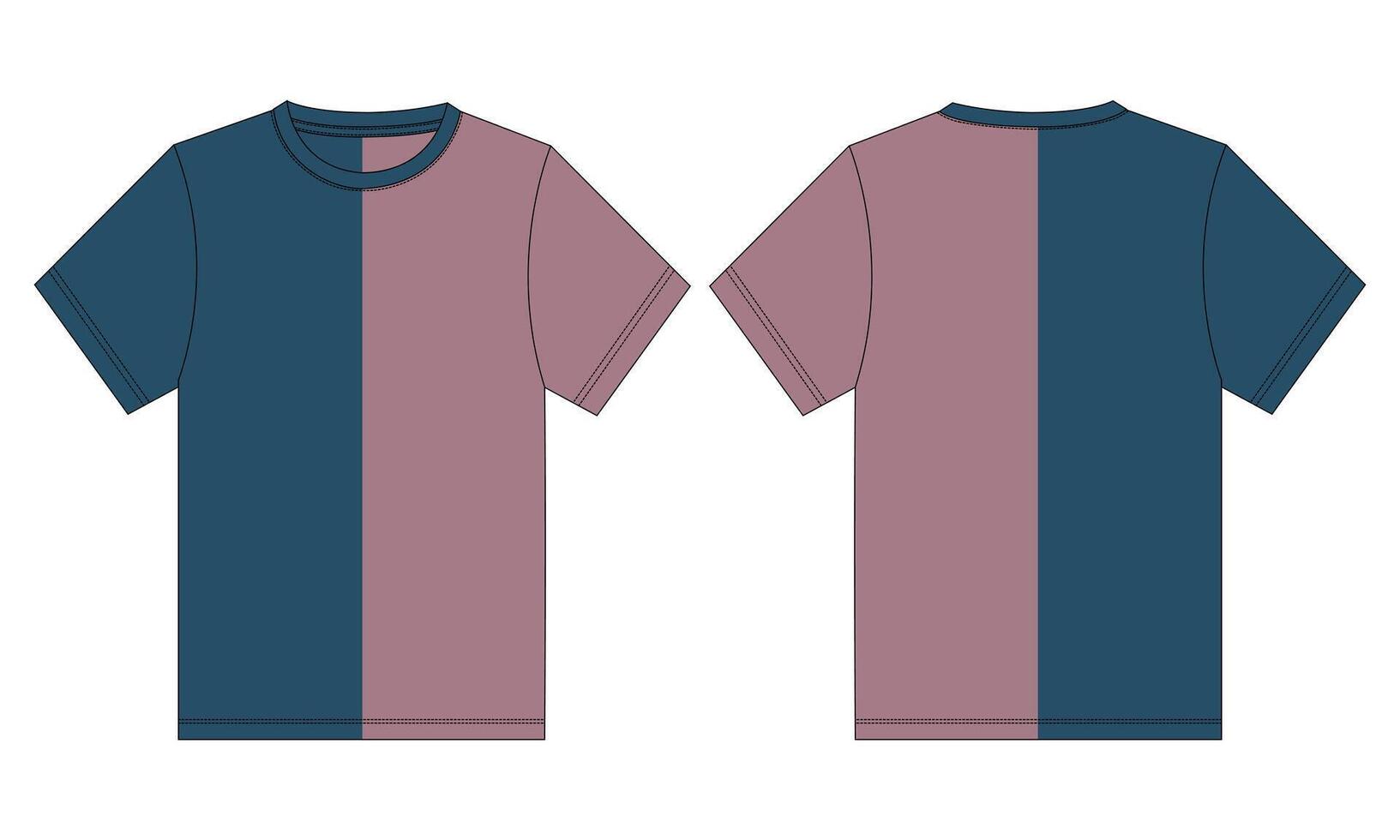 Two t - shirts with different colors vector