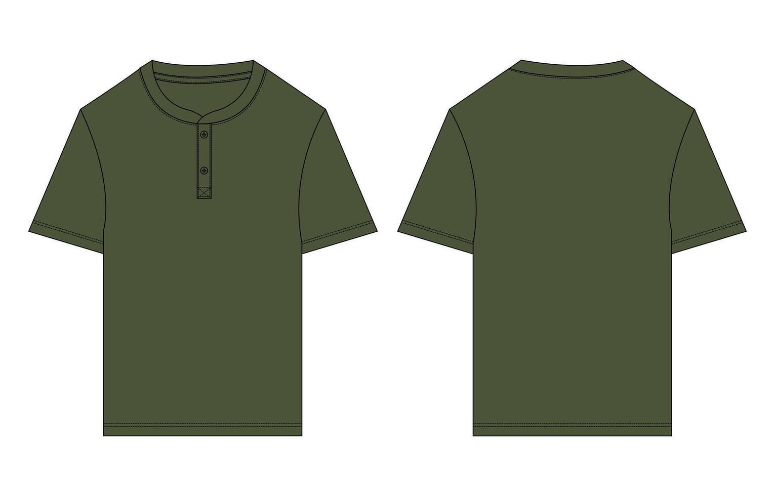 A green polo shirt with a button down collar vector