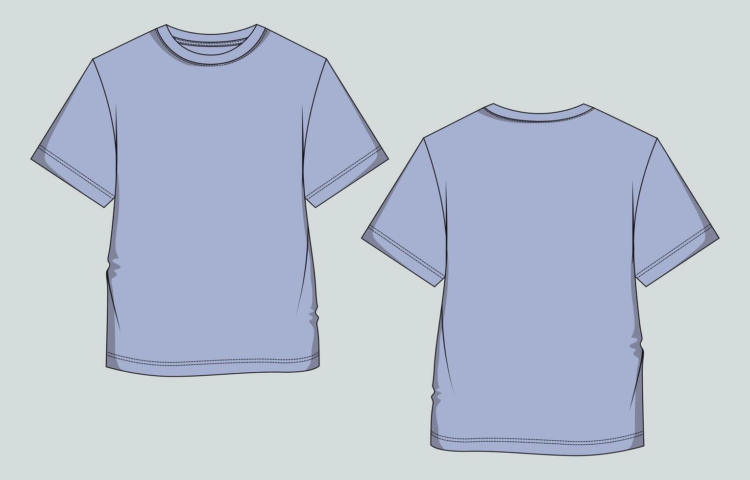 Two blue t - shirts on a gray background vector