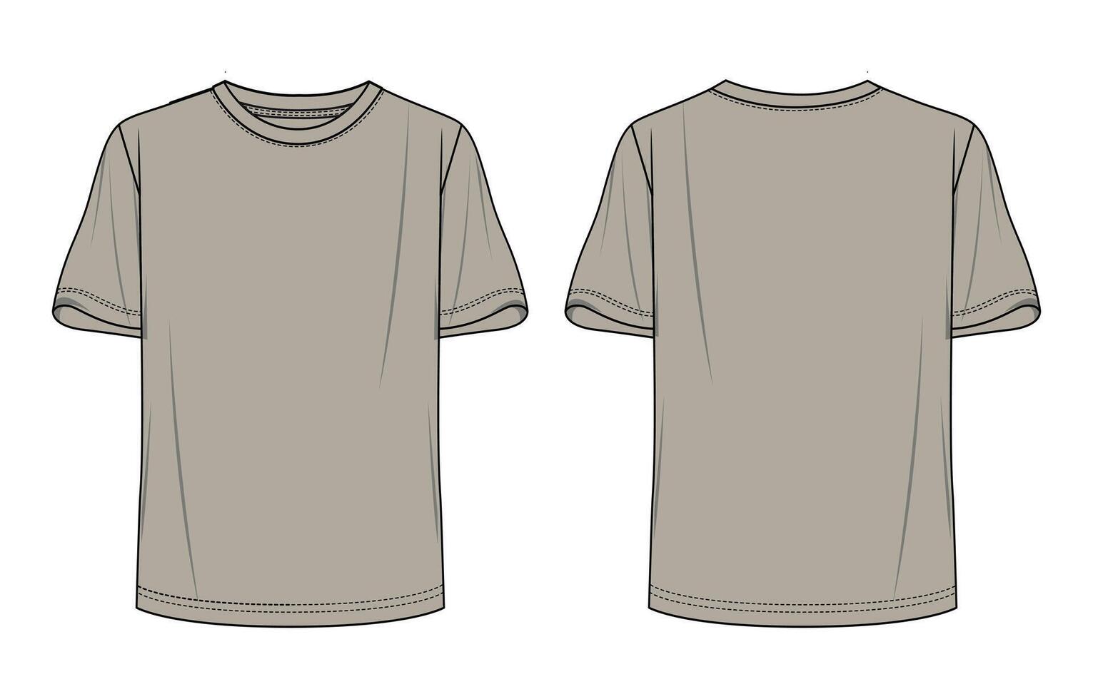 Two t - shirts, one is gray and the other is white vector