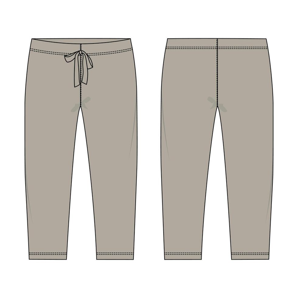 A pair of pants with a zipper on the side vector