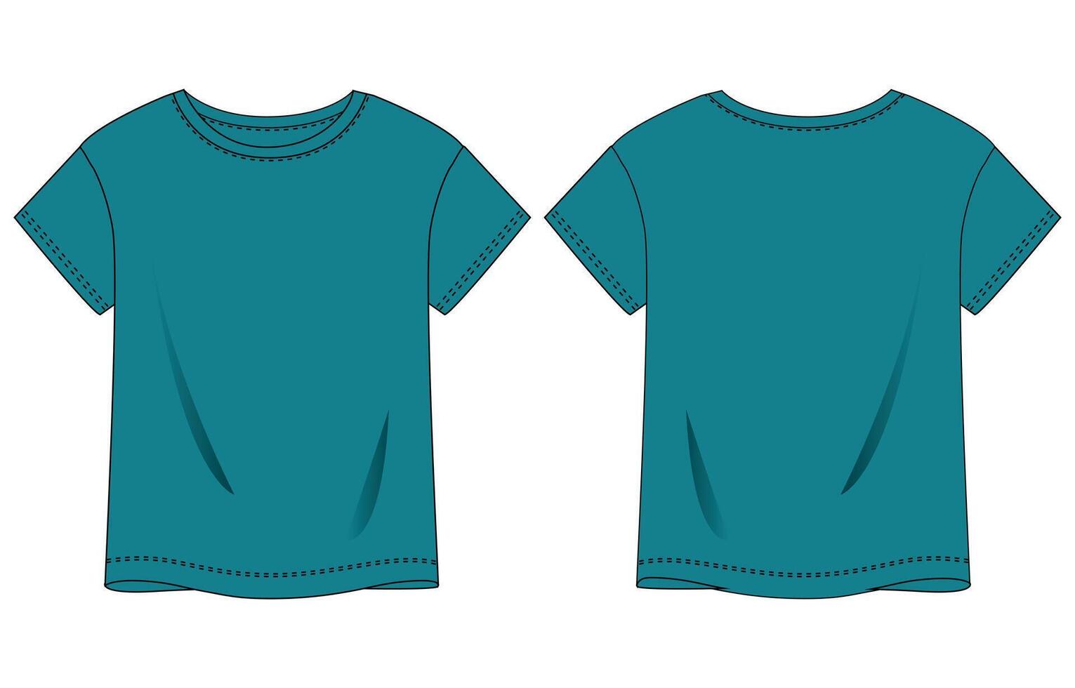 A teal t - shirt with a white background vector